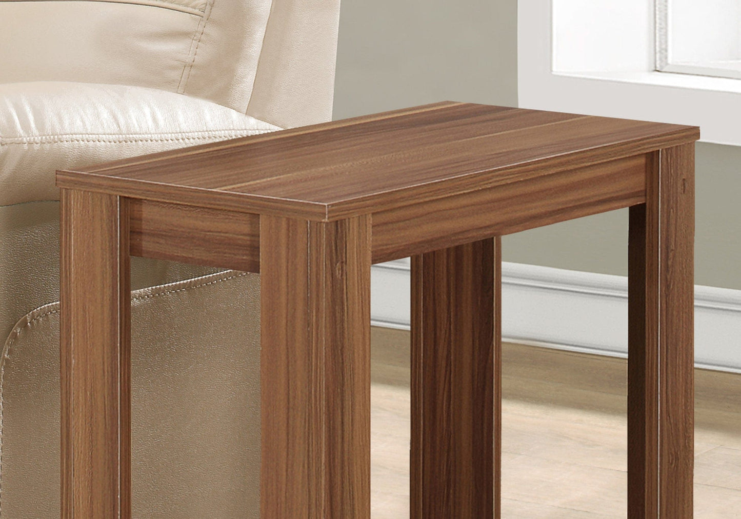 11.75" X 23.75" X 22" Dark Taupe Particle Board Laminate  Accent Table