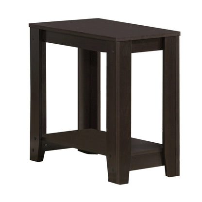 11.75" X 23.75" X 22" Dark Taupe Particle Board Laminate  Accent Table