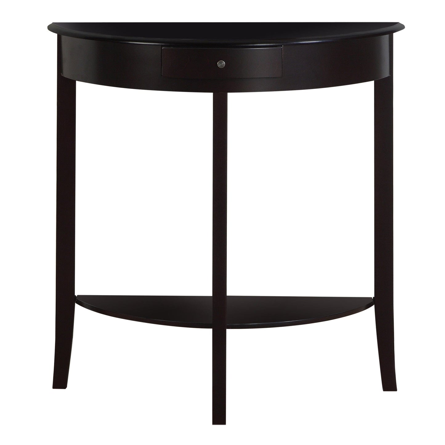 12" X 30.75" X 32" Cherry Solid Wood Finish Accent Table