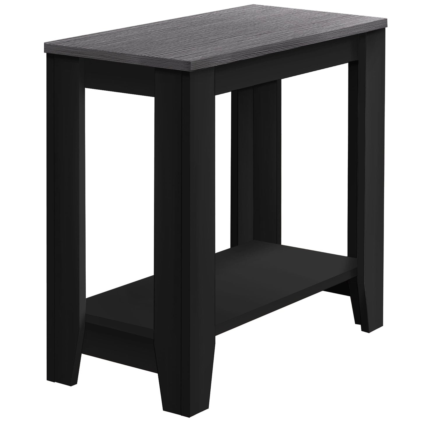 11.75" X 23.75" X 22" Dark Taupe Particle Board Laminate  Accent Table