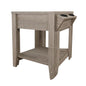 Cappuccino Finish Side  Accent Table With Adjustable Cup Holder Drawer And Bottom Shelf