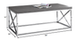 17" Particle Board And Chrome Metal Coffee Table
