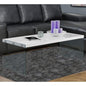 22" X 44" X 16" Dark Taupe  Tempered Glass  Coffee Table