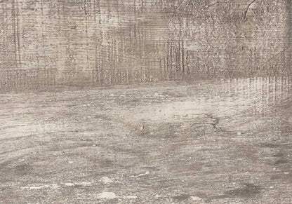 17" Reclaimed Wood Particle Board And Black Metal Coffee Table