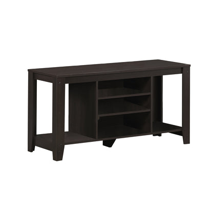 17.25" X 47.75" X 24.25" Dark Taupe Particle Board Tv Stand