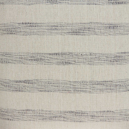 100% Cotton Beige And Light Grey Striped Pillow Cover With Tassels