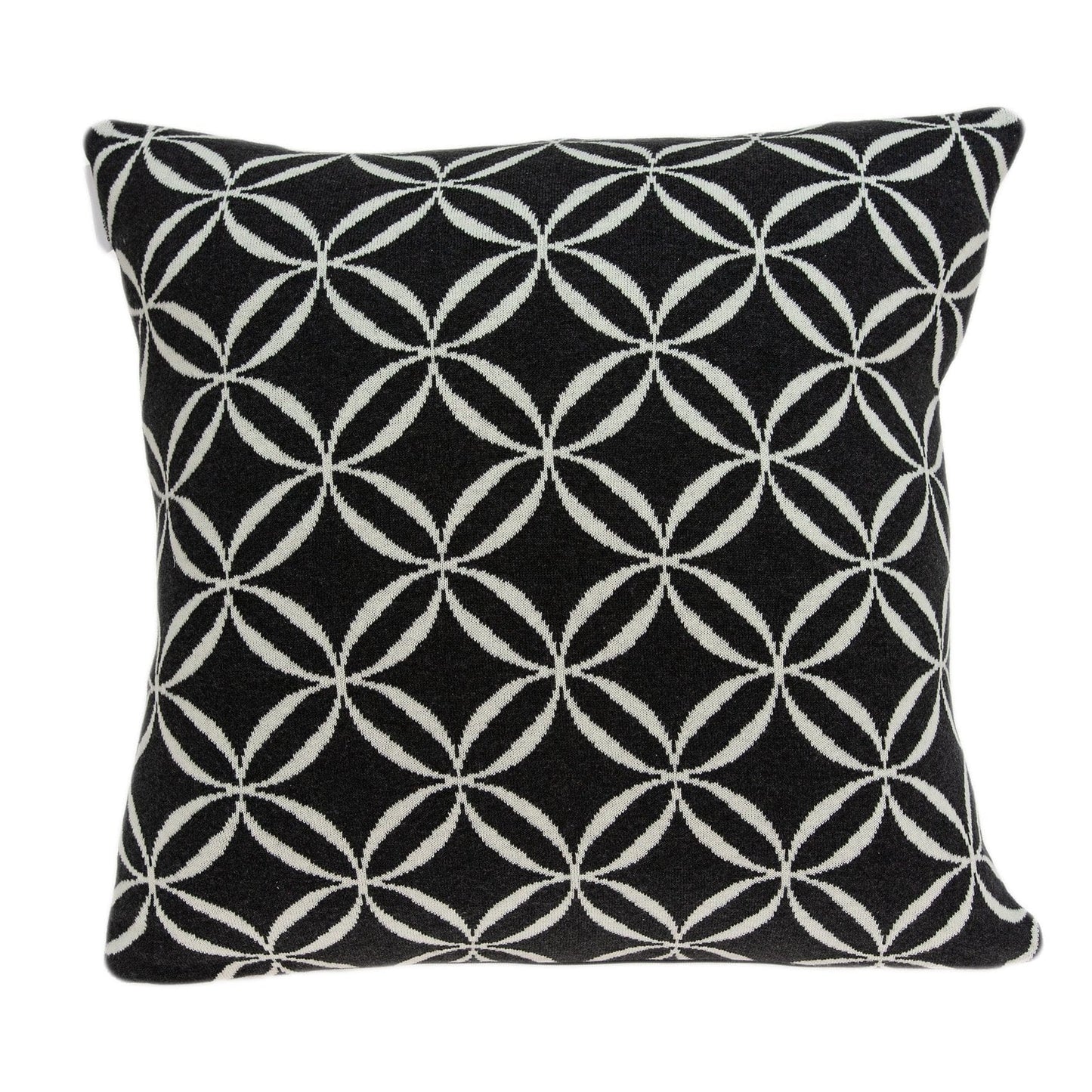 Geometric Design Black And White Cotton Pillow Cover