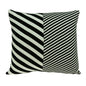 18" X 5" X 18" Transitional White & Black Pillow Cover With Poly Insert