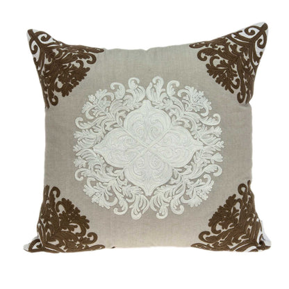 20" X 0.5" X 20" Traditional Beige Pillow Cover