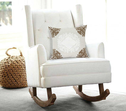 20" X 0.5" X 20" Traditional Beige Pillow Cover