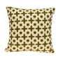 18" X 7" X 18" Transitional Beige Printed Pillow Cover With Poly Insert