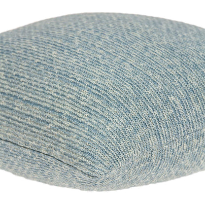 20" X 7" X 20" Transitional Blue Pillow Cover With Poly Insert