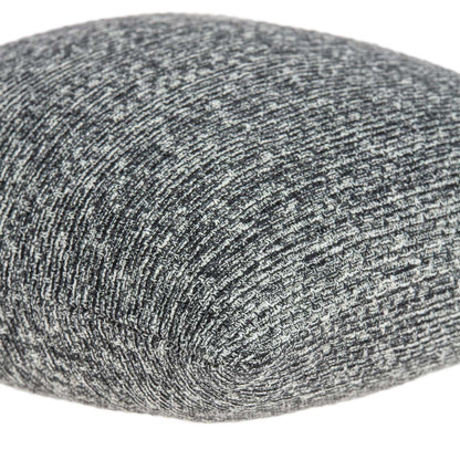 20" X 7" X 20" Elegant Transitional Gray Cotton Pillow Cover With Poly Insert