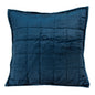 20" X 7" X 20" Transitional Navy Blue Quilted Pillow Cover With Poly Insert