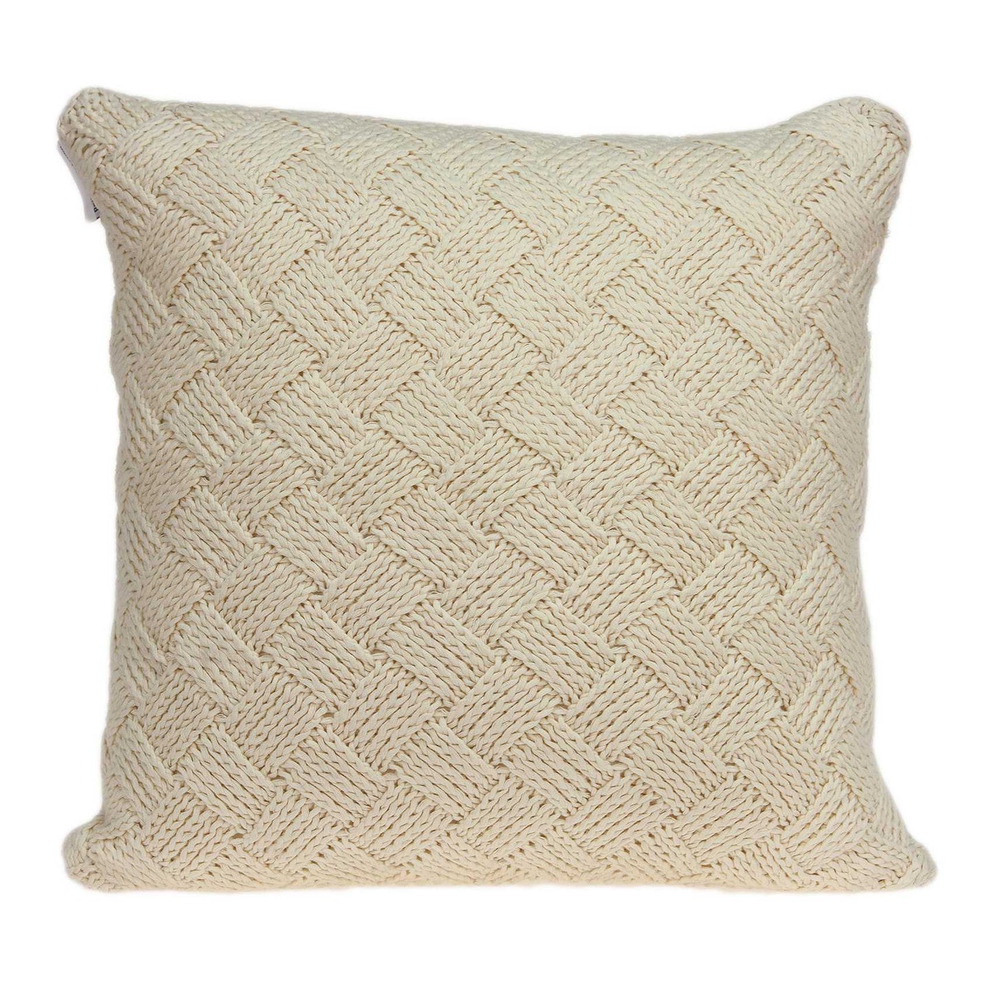 20" X 7" X 20" Transitional Beige Pillow Cover With Poly Insert
