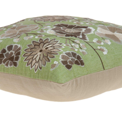20" X 0.5" X 20" Tropical Green Pillow Cover