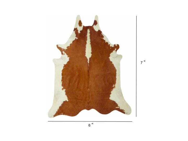 6 Ft Gold Devore Brindled Cowhide Rug