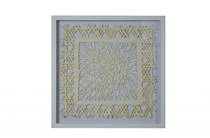 White And Natural Cut Paper Shadow Box Wall Art