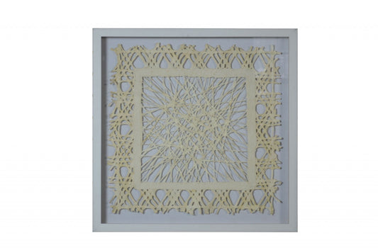White And Natural Cut Paper Shadow Box Wall Art