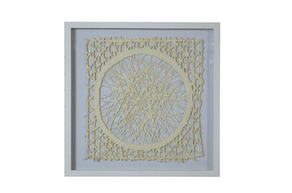 White And Natural Paper Cutout Shadow Box