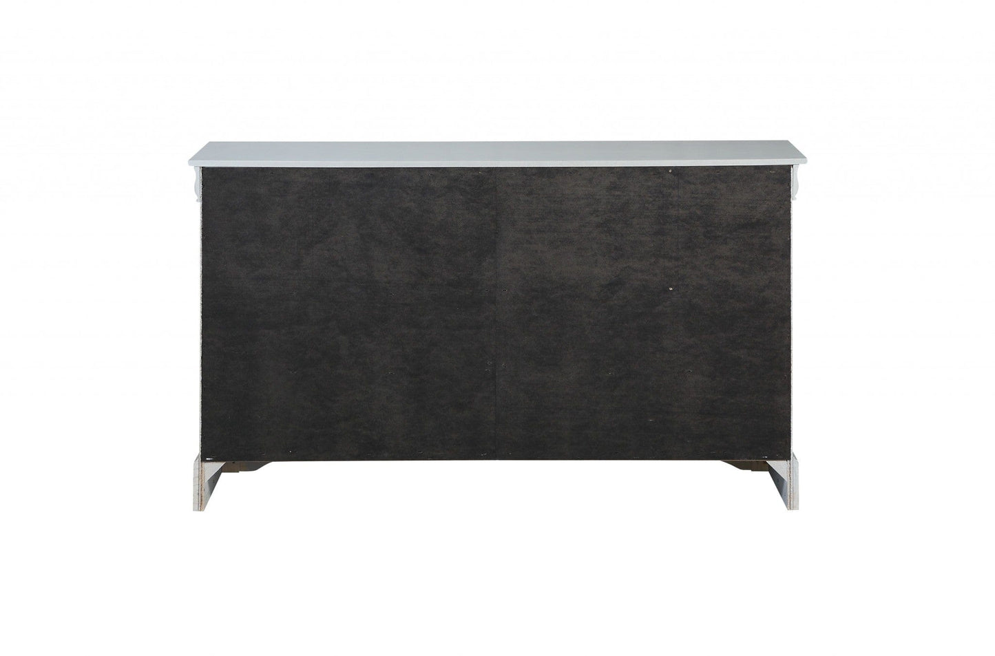 15" X 57" X 33" Platinum Wood Dresser