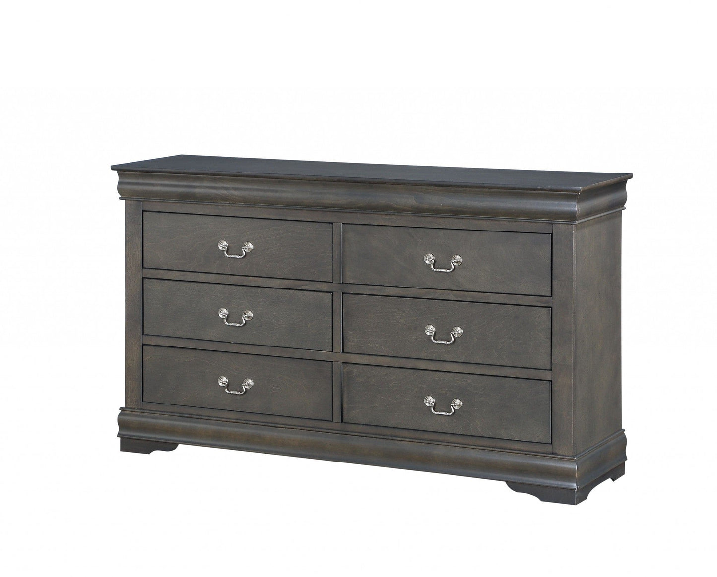 18" X 60" X 34" Platinum Wood Dresser