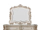 2" X 50" X 44" Antique White Wood Mirror