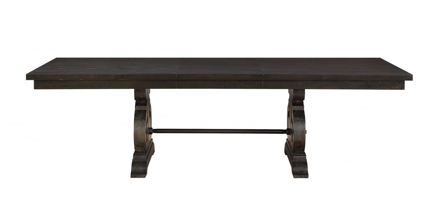 45" X 104" X 30" Rustic Walnut Wood Dining Table