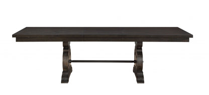 45" X 104" X 30" Rustic Walnut Wood Dining Table