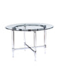 48" Striking Round Glass And Acrylic Dining Table
