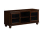 19" X 58" X 26" Walnut Wood Glass (Tv Stand) Tv Stand