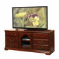 19" X 58" X 26" Walnut Wood Glass (Tv Stand) Tv Stand