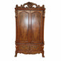 38" X 82" X 38" Cherry Oak Wood Poly Resin Tv Armoire