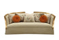 41" X 92" X 38" Fabric Antique Gold Upholstery Wood Legtrim Sofa W8 Pillows