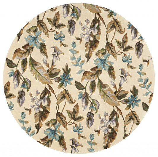 2' X 8'  Runner Wool Ivory Or Teal Area Rug