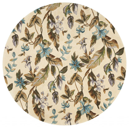 2' X 8'  Runner Wool Ivory Or Teal Area Rug