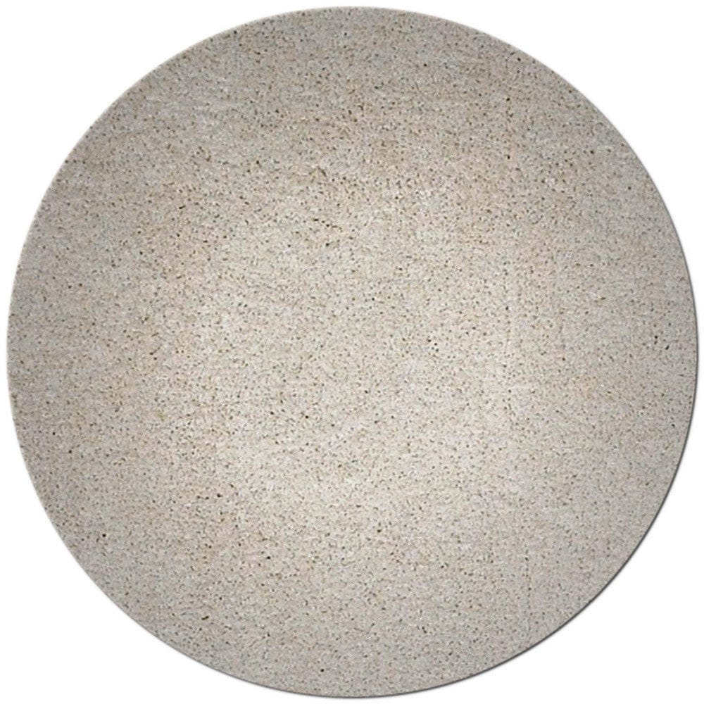 8' Round  Polyester Ivory  Area Rug