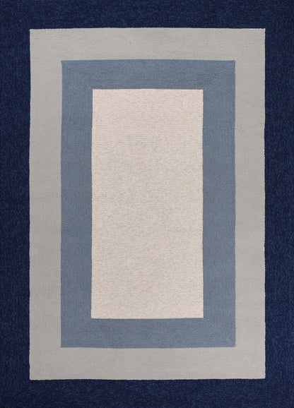 6' X 9'  Uv Treated Polypropylene Slate Or  Navy Area Rug