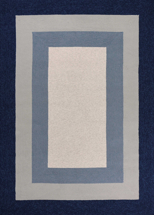 6' X 9'  Uv Treated Polypropylene Slate Or  Navy Area Rug