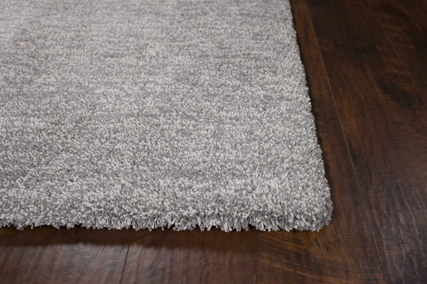 8' Grey Heather Round Indoor Shag Rug