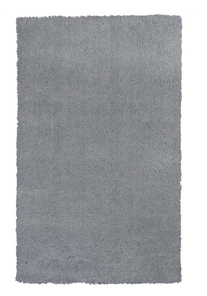 8' Round  Polyester Grey Area Rug