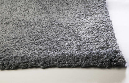 8' Round  Polyester Grey Area Rug