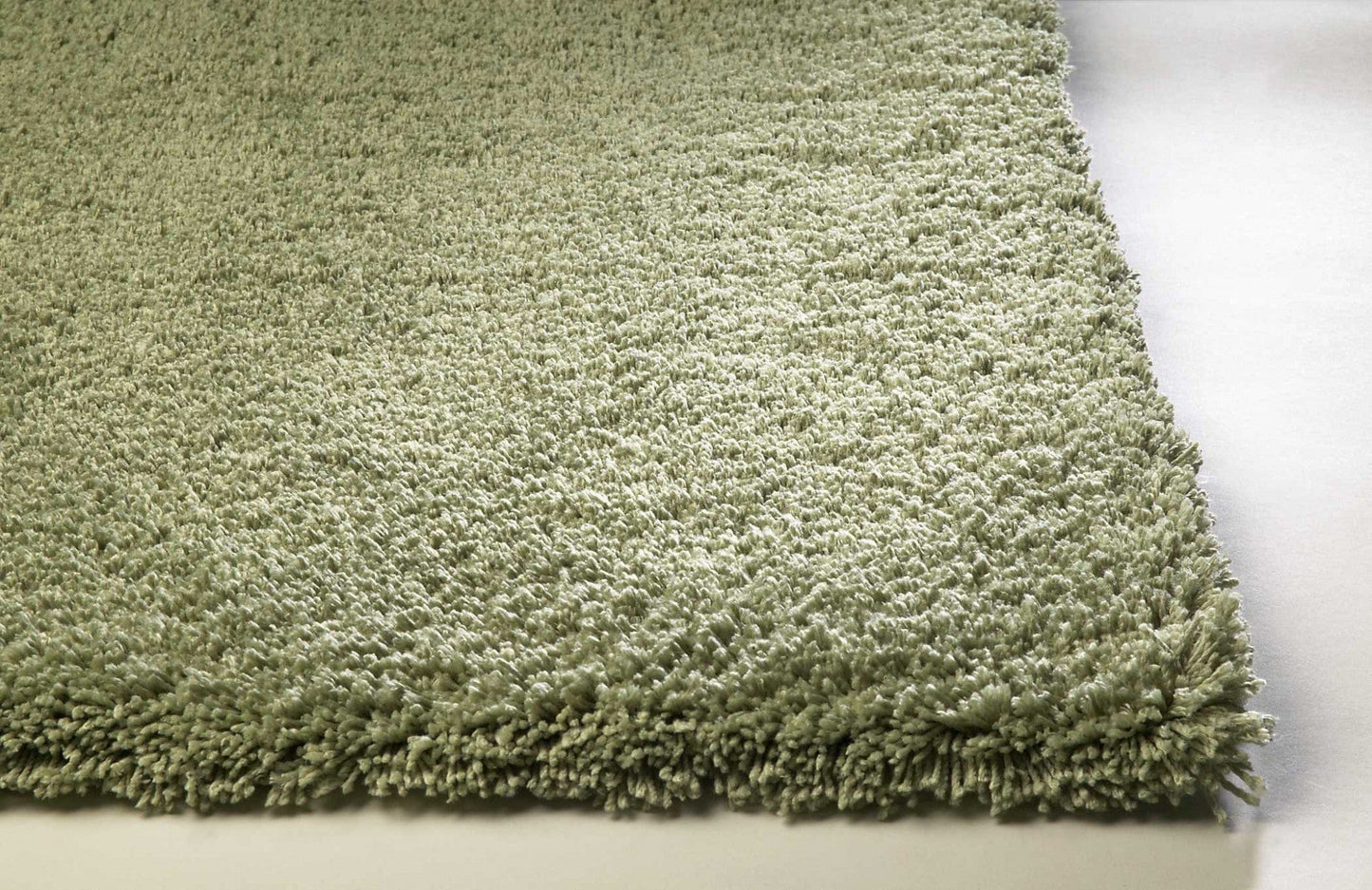 8' Sage Green Round Indoor Shag Rug