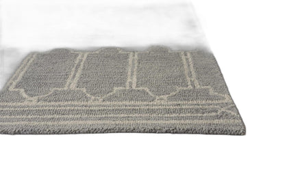 8' X 10'  Wool Grey Area Rug