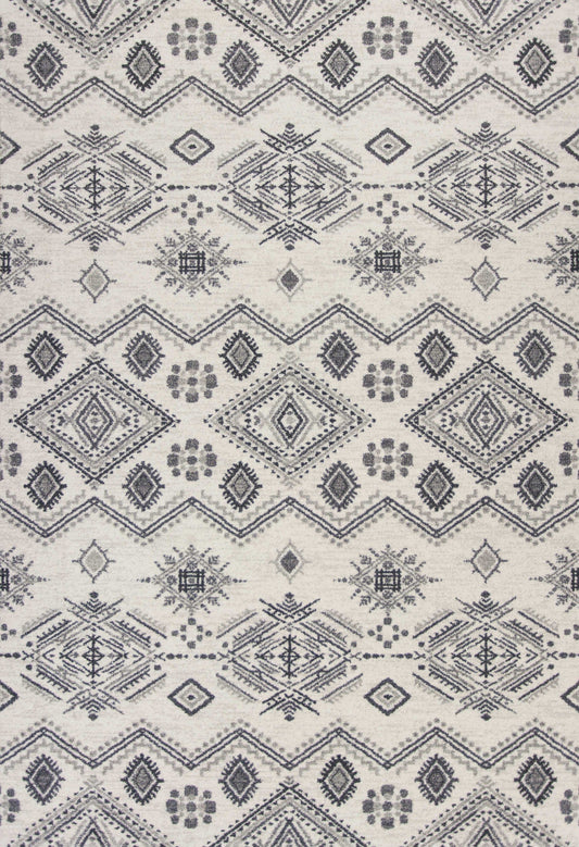 7' X 11'  Polypropylene Ivory Or Grey Area Rug