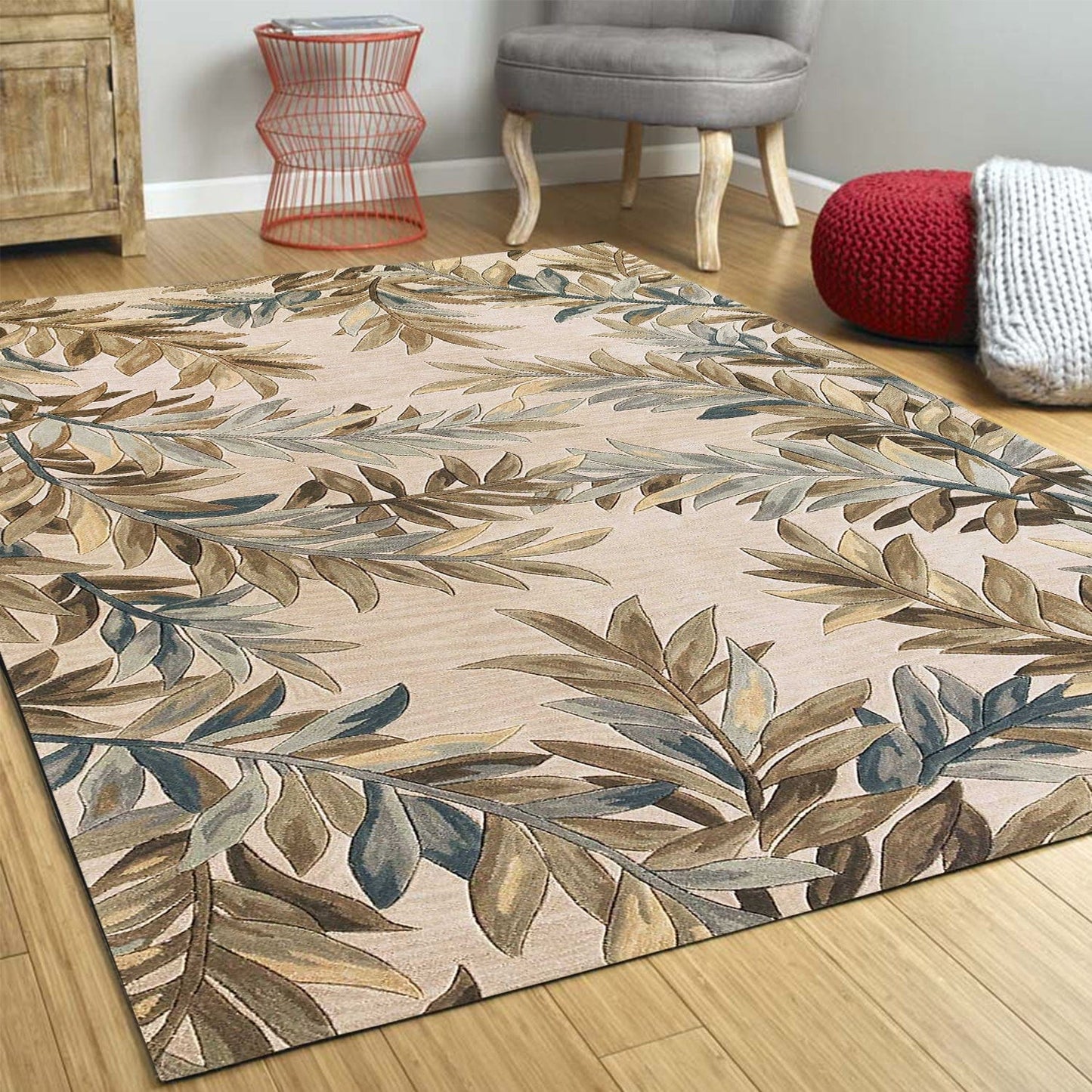 7' X 9'  Wool Ivory  Area Rug