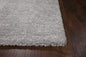 8' Grey Heather Round Indoor Shag Rug