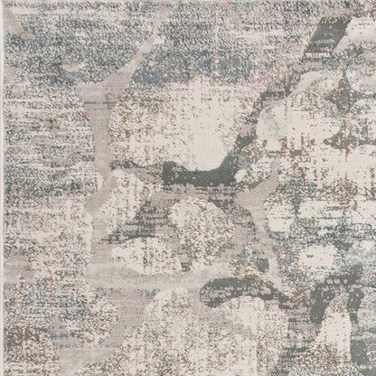 8'X11' Ivory Mist Machine Woven Abstract Indoor Area Rug