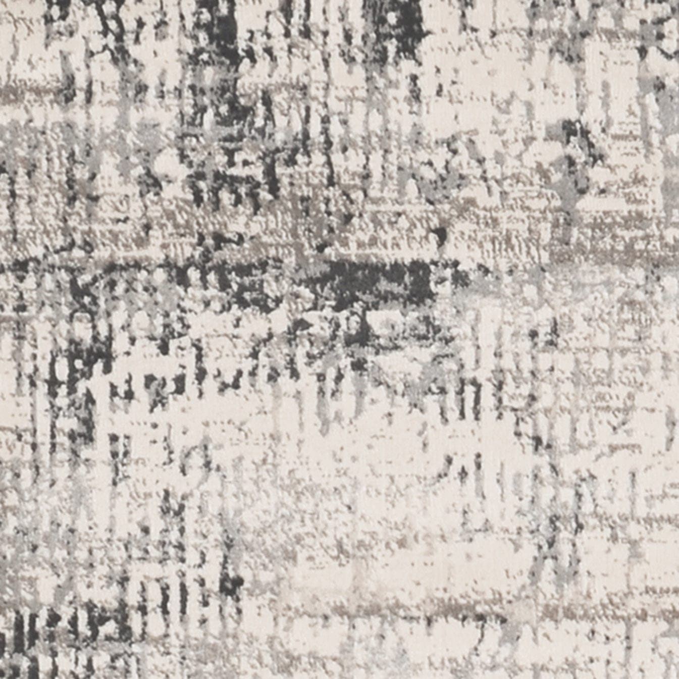 8'X11' Ivory Silver Machine Woven Abstract Scratch Indoor Area Rug