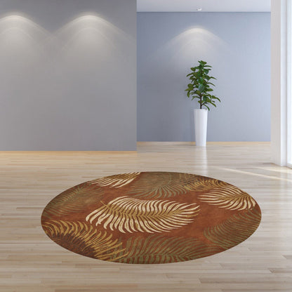 5' X 8'  Wool Rust Area Rug